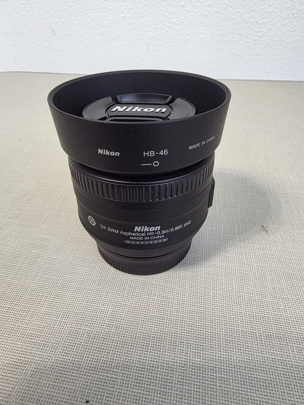 Nikon Black Camera Lens with HB-46 Hood